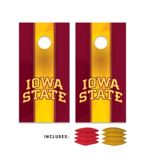 Striped Iowa State University Bag Boards Set With Bags
